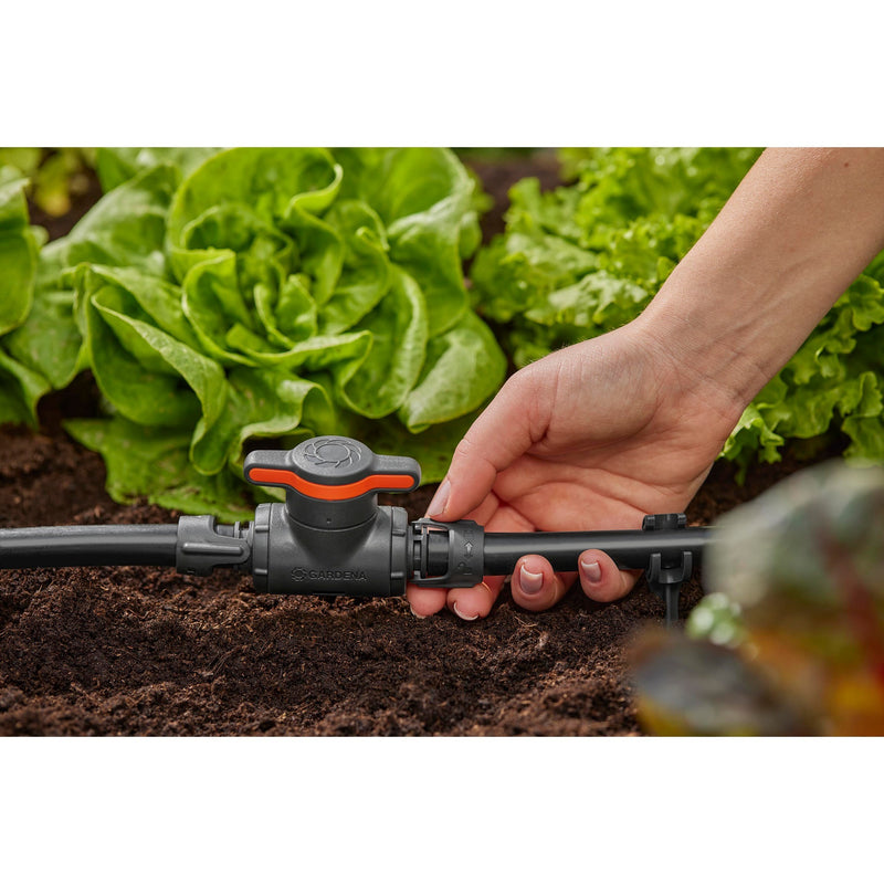 Load image into Gallery viewer, Gardena micro-drip-system afsluit- en reguleerventiel 13 mm (1 2 ) (grijs oranje)
