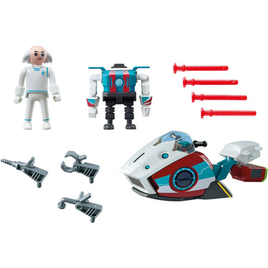 Playmobil super 4 - skyjet met dr. x robot constructiespeelgoed (9003)