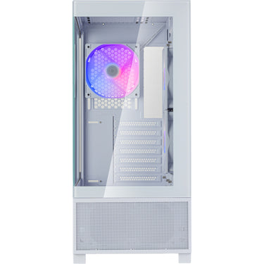 Silverstone lucid 05 mini tower behuizing (wit | 2x usb-a | 1x usb-c | rgb | tempered glass)