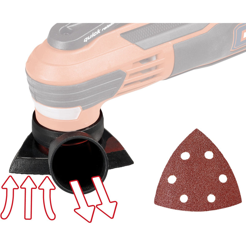 Load image into Gallery viewer, Einhell te-mg 350 eq multitool multifunctioneel gereedschap (rood zwart, incl. koffer, invalzaagblad en schuurpapier)
