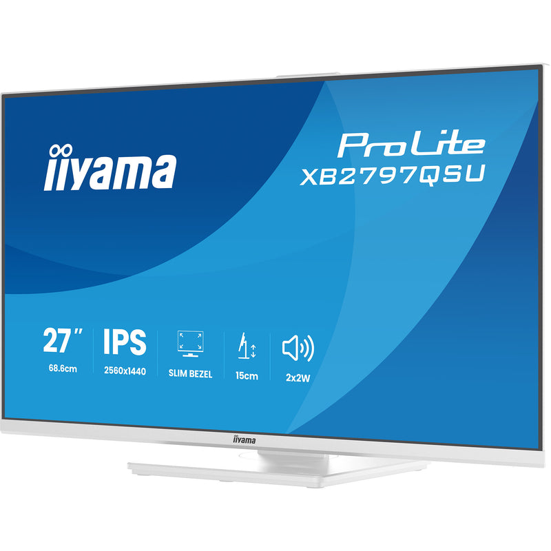 Load image into Gallery viewer, Iiyama prolite xb2797qsu-w1 27 monitor (wit (mat), hdmi, displayport, usb, audio)
