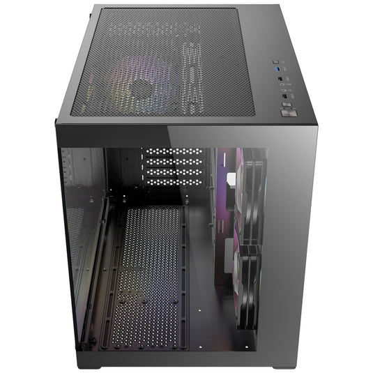 Antec cx600m argb mini tower behuizing (zwart | 3x usb-a | tempered glass)