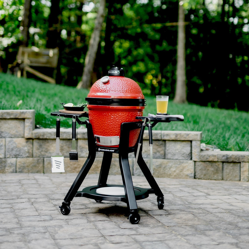 Load image into Gallery viewer, Kamado joe joe jr®-kar met zijtafels barbecuewagen (zwart)
