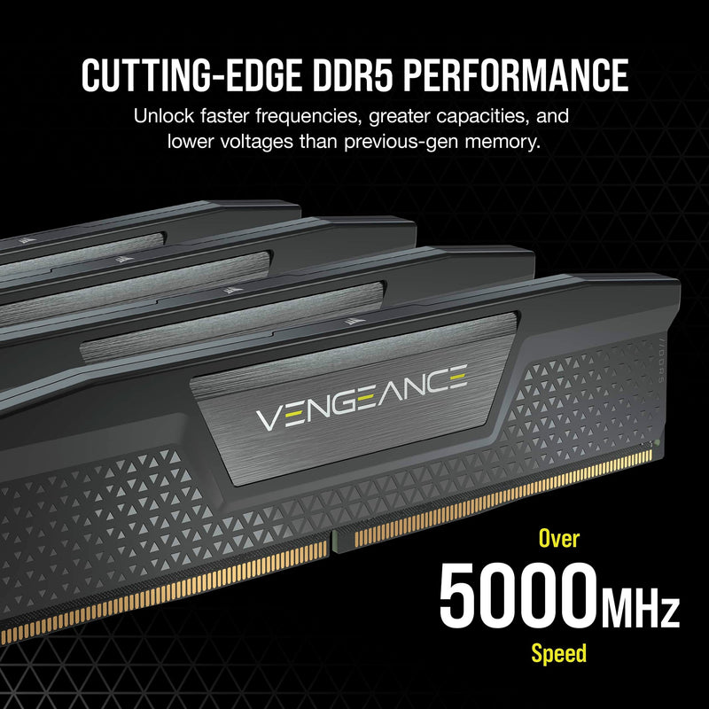 Load image into Gallery viewer, Corsair 32 gb ddr5-6000 (2x 16 gb) kit werkgeheugen (zwart, cmk32gx5m2b6000c38, vengeance, xmp 3.0)
