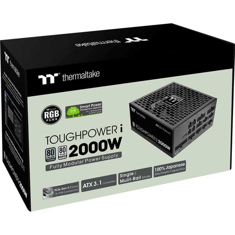 Load image into Gallery viewer, Thermaltake toughpower i modulaire 2000 watt voeding (zwart, 4x 12v-2x6, 8x pcie)
