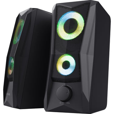 Trust gxt 606 javv rgb verlichte 2.0 speakerset pc-luidspreker (zwart)