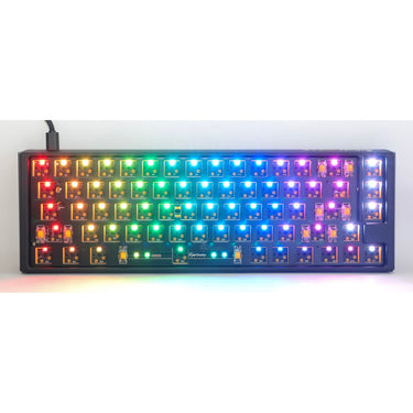 Ducky one 3 sf ansi layout barebone rgb mechanisch toetsenbord (zwart, us lay-out (qwerty), 65%, rgb leds, hot swap, barebone)