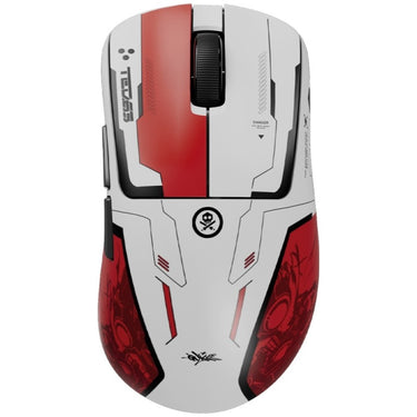 Pulsar [quiccs edition] xlite v4 gaming mouse (wit rood, 32,000 dpi, 8000 hz)