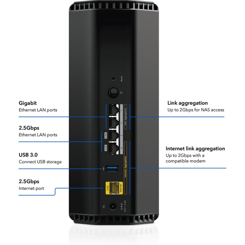 Load image into Gallery viewer, Netgear nighthawk wifi 7 router rs300 (zwart)
