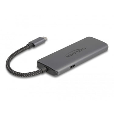 Delock usb type-c docking station 8k (donkergrijs, hdmi, usb, pd 3.0 100 w)
