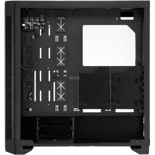 Sharkoon elite shark ca200m big tower behuizing (zwart | 4x usb-a | tempered glass)