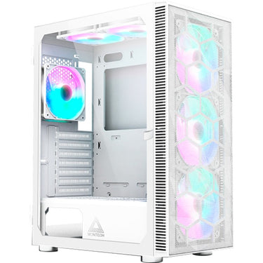 Montech x3 mesh midi tower behuizing (wit | 3x usb-a | rgb | tempered glass)
