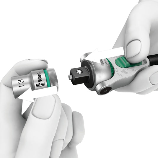 Wera 8100 sc 6 zyklop speed-ratelset, 1 2 -aandrijving gereedschapsset (zwart groen, 28-delig)