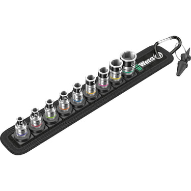 Wera belt a 1 zyklop doppen set dopsleutel (zwart, 10-delig, met vasthoudfunctie, met 1 4 -aandrijving)