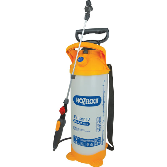 Hozelock pulsar plus 12 liter drukspuit (wit donkergeel)