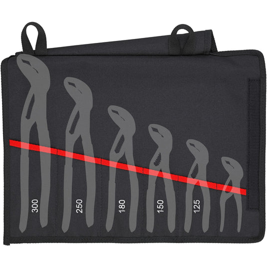Knipex cobra-set 5-delig 00 19 55 s5 tangenset (rood, gekartelde greepvlakken, geïntegreerde klembeveiliging)