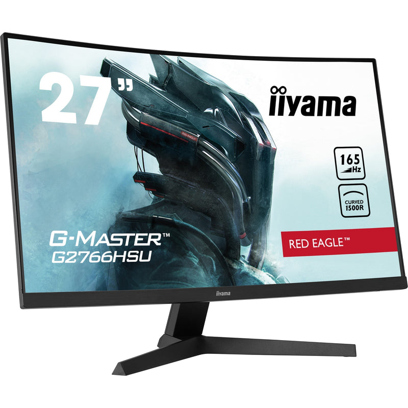 Load image into Gallery viewer, Iiyama g-master red eagle g2766hsu-b1 27 curved gaming monitor (zwart, 2x hdmi, displayport, 2x usb-a, usb-b, 165 hz)
