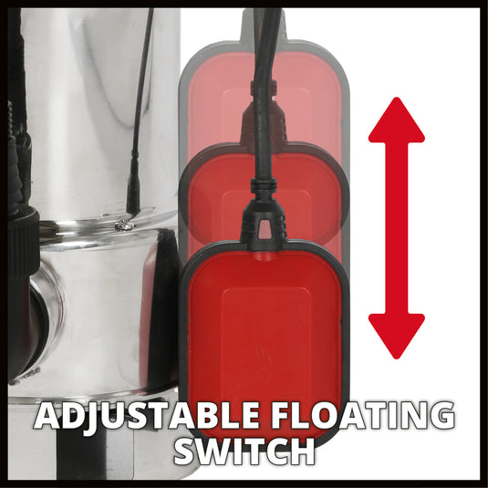 Einhell gc-dp 7035 n eco plus vuilwaterpomp (roestvrij staal rood)