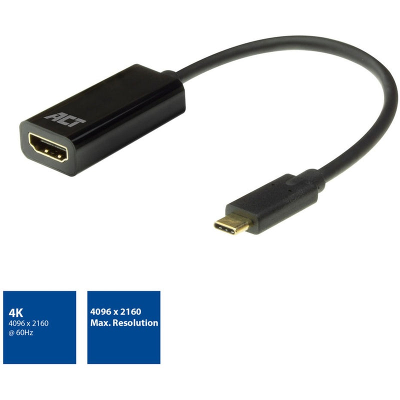 Load image into Gallery viewer, Act connectivity usb-c naar hdmi female adapter (zwart)
