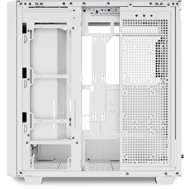 Load image into Gallery viewer, Sharkoon rebel c70g rgb midi tower behuizing (wit houtkleur | 2x usb-a | 1x usb-c | rgb | tempered glass)
