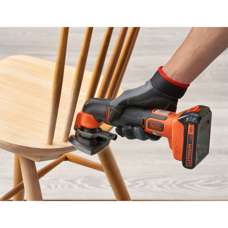 Load image into Gallery viewer, Black+decker 18v schroefklopboormachine + 18v oscillerende multitool bundel (zwart oranje)
