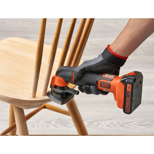 Black+decker 18v schroefklopboormachine + 18v oscillerende multitool bundel (zwart oranje)