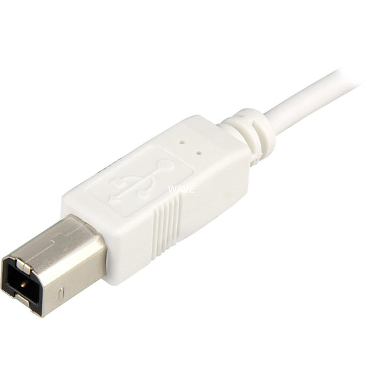 Sharkoon usb 2.0 kabel, usb-a > usb-b (wit, 0,5 meter)
