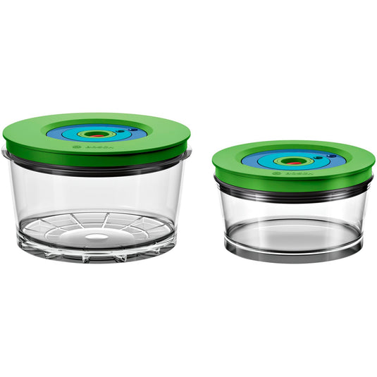 Bosch vacuüm opbergdozen mmzv0sb2 container (transparant groen, 2 stuks)