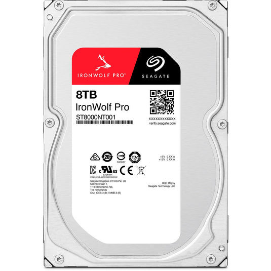 Seagate ironwolf pro 8 tb harde schijf (st8000nt001, sata 600, 24 7)