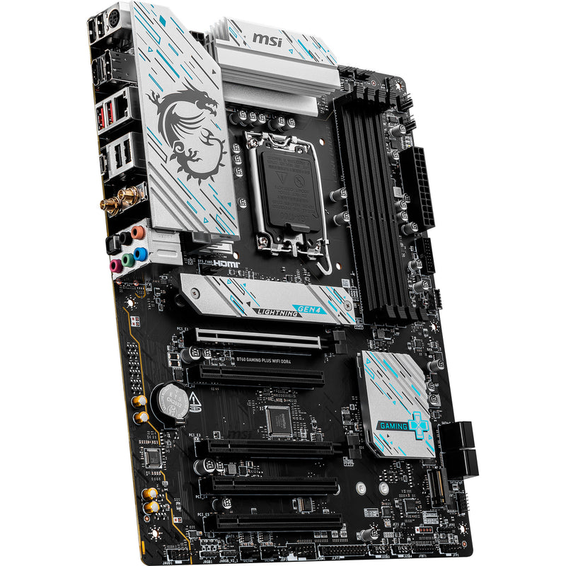 Load image into Gallery viewer, Msi b760 gaming plus wifi ddr4 socket 1700 moederbord (raid, 2.5 gb-lan, wi-fi 6e, bt, sound, atx)
