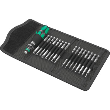 Wera kraftform kompakt 60 kk, 17-delig dopsleutel (zwart groen, bits met kogelkop)