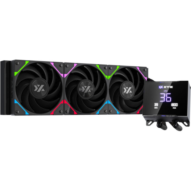 Afbeelding laden in galerijviewer, Xyz pc gear hydrotemp aio 360 waterkoeling (zwart, argb, pwm)
