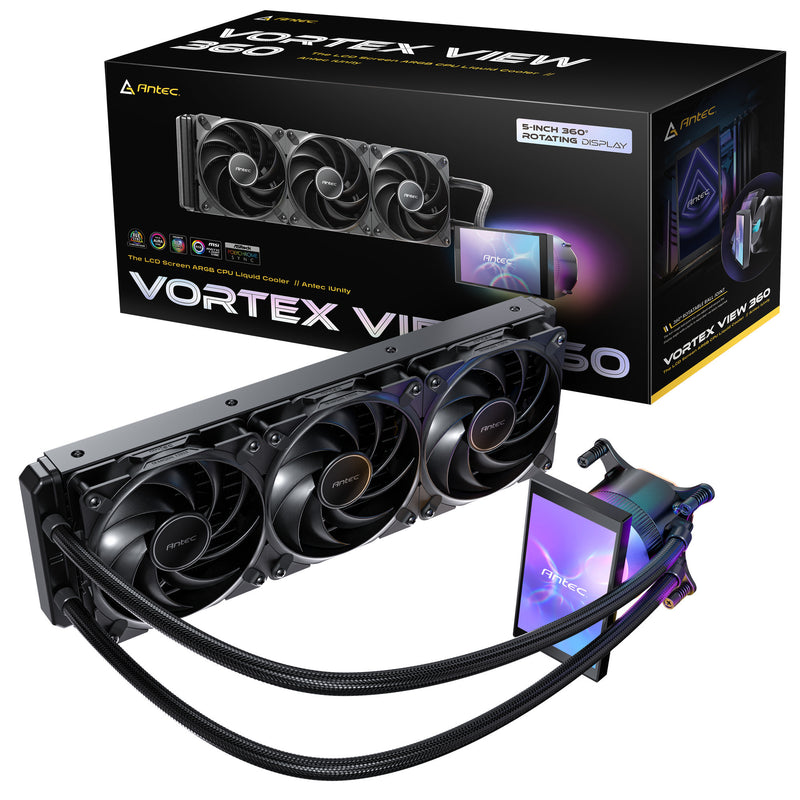 Load image into Gallery viewer, Antec vortex view 360 waterkoeling (zwart)

