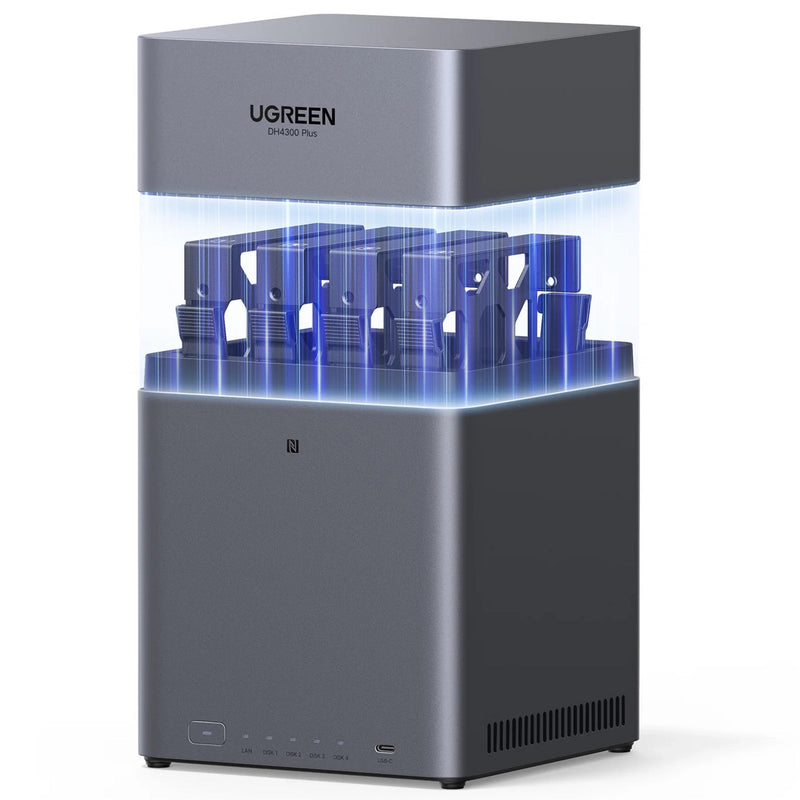 Load image into Gallery viewer, Ugreen nasync dh4300 plus (grijs, 1x 2,5gbe, hdmi, usb-c)
