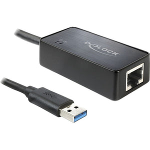 Delock usb-a 3.2 gen 1 naar rj-45 gigabit lan netwerkadapter (zwart)