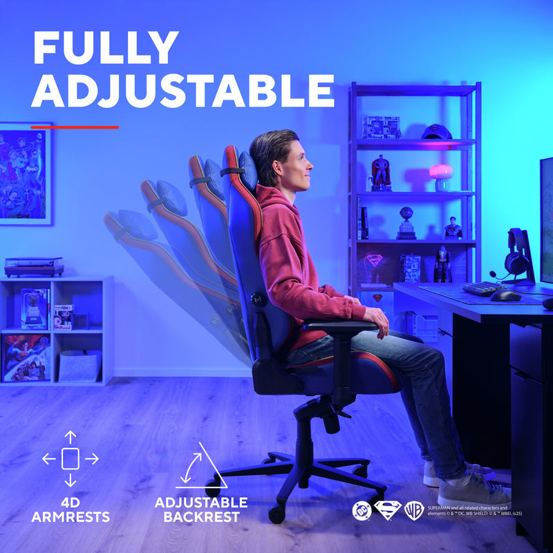 Load image into Gallery viewer, Trust gxt 721sm ruya pro premium comfortabele gamingstoel (blauw rood)
