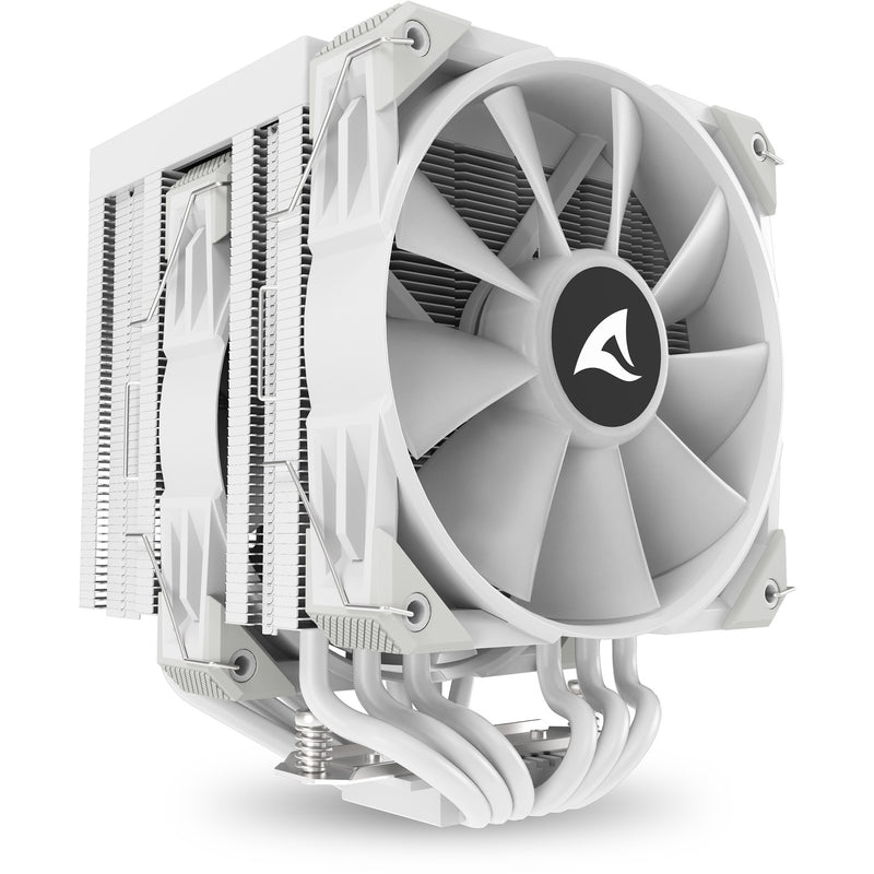 Load image into Gallery viewer, Sharkoon a60 rgb cpu-koeler (wit, 4-pins pwm fan-connector)
