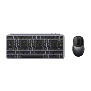 Keychron b1 pro keyboard and bm24 mouse wireless combo desktopset (grijs, us lay-out (qwerty), scissor switches, 75%, 100 - 2400 dpi, abs keycaps, 2.4 ghz | bluetooth | usb)