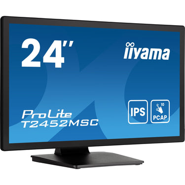 Iiyama prolite t2452msc-b1ag 23.8 touchscreen monitor (zwart, hdmi, displayport, 2x usb-a)