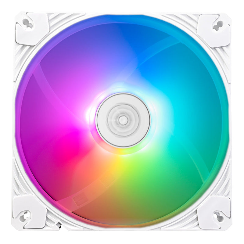 Load image into Gallery viewer, Silverstone shark force 140 argb case fan (wit, 140 x 140 x 25 mm, pwm, 4-1 pin argb (5v led))
