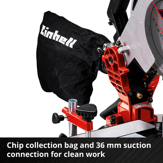 Einhell accu kap verstekzaag te-ms 18 210 li-solo afkort- en verstekzaag (rood zwart, accu en oplader niet inbegrepen)