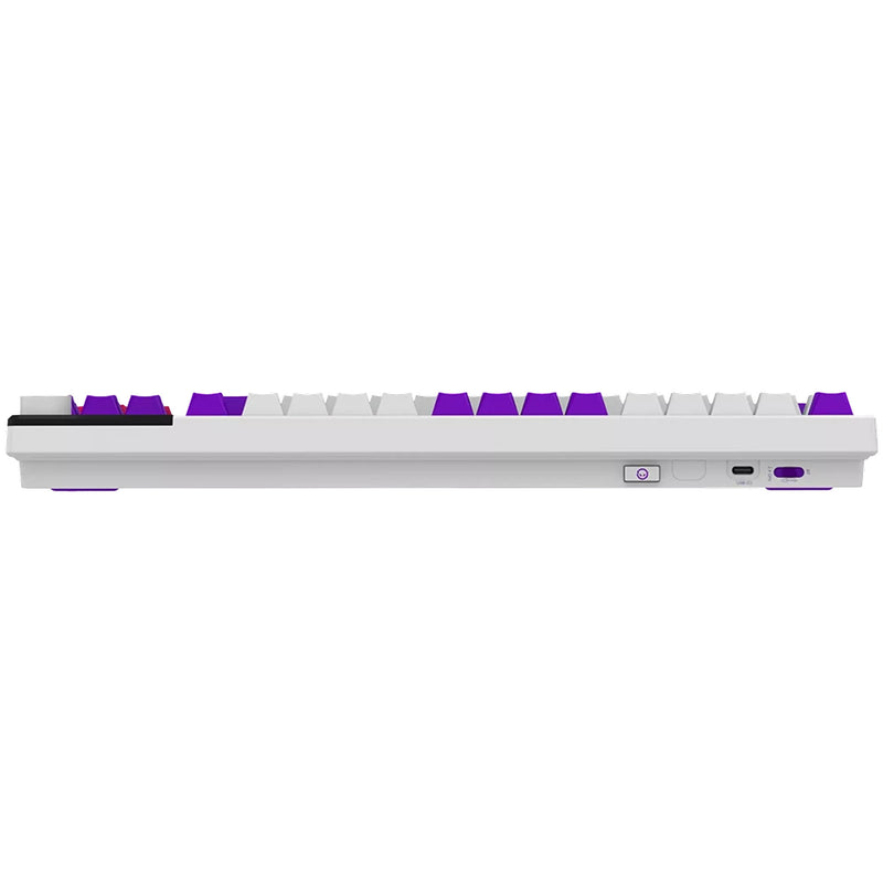 Load image into Gallery viewer, Lorgar kbp70tklw rgb mechanisch gaming toetsenbord (wit, us lay-out (qwerty), logar toxic purple, 80% (tkl), rgb, hot-swappable, pbt double-shot, bluetooth | 2.4ghz | usb)

