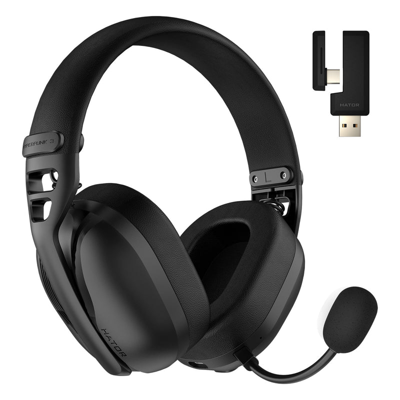 Load image into Gallery viewer, Hator hyperpunk 3 wireless over-ear gaming headset (zwart, 2.4ghz bluetooth 5.4 usb-c)
