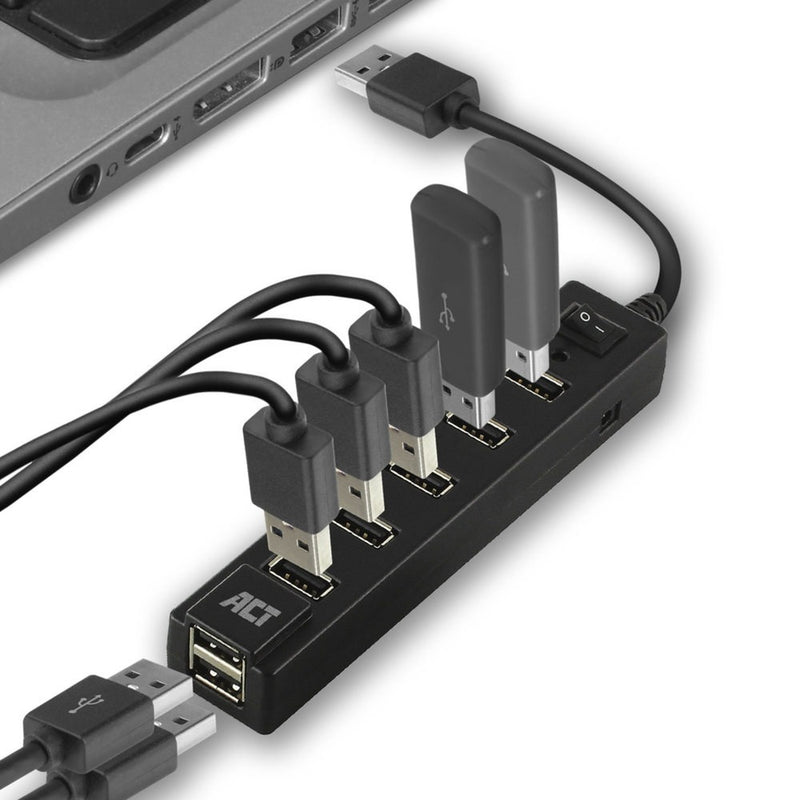 Load image into Gallery viewer, Act usb-hub ac6215 zwart
