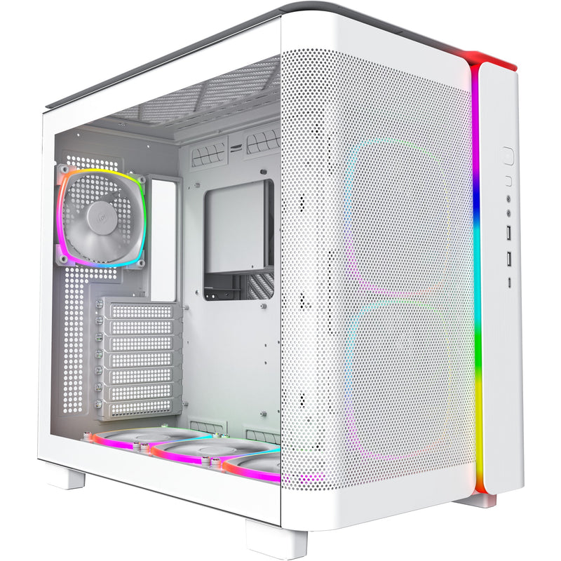 Load image into Gallery viewer, Montech king 95 pro midi tower behuizing (wit | 2x usb-a | 1x usb-c | rgb | tempered glass)
