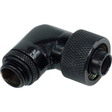 Alphacool 16 10 compression fitting 90° draaibaar g1 4 verbinding (zwart)