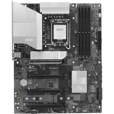 Msi pro b860-p socket 1851 moederbord (zilver, raid, 5gb-lan, sound, atx)