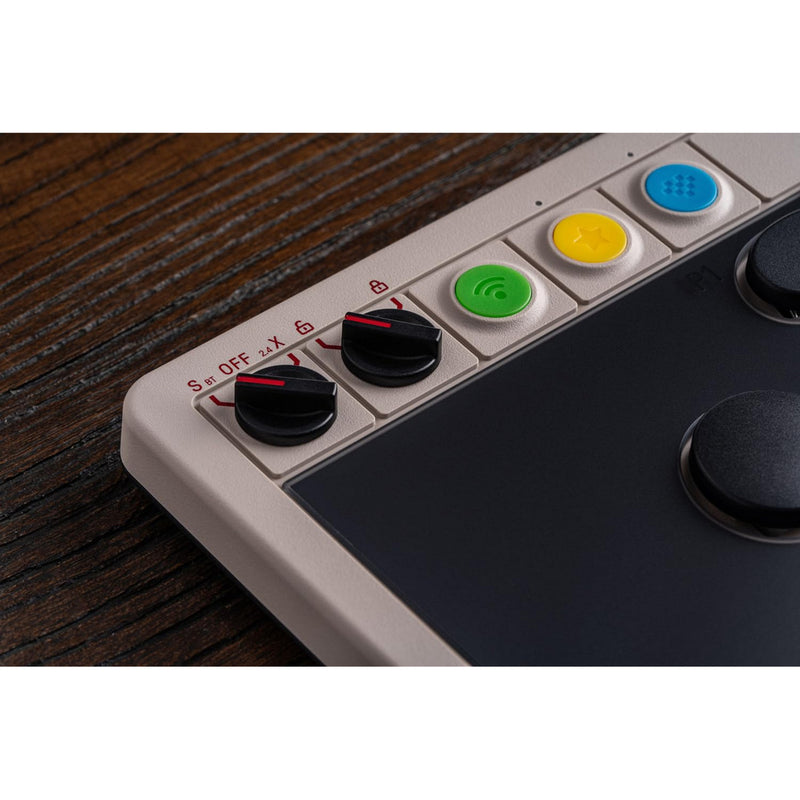 Afbeelding laden in galerijviewer, 8bitdo arcade controller (grijs rood, 2.4 ghz bluetooth usb, nintendo switch 1 + 2, pc)
