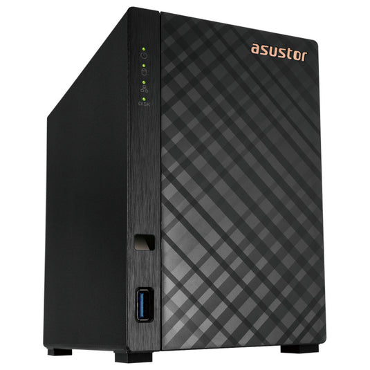 Asustor drivestor 2 gen2 (as1202t) nas (zwart, lan, usb)