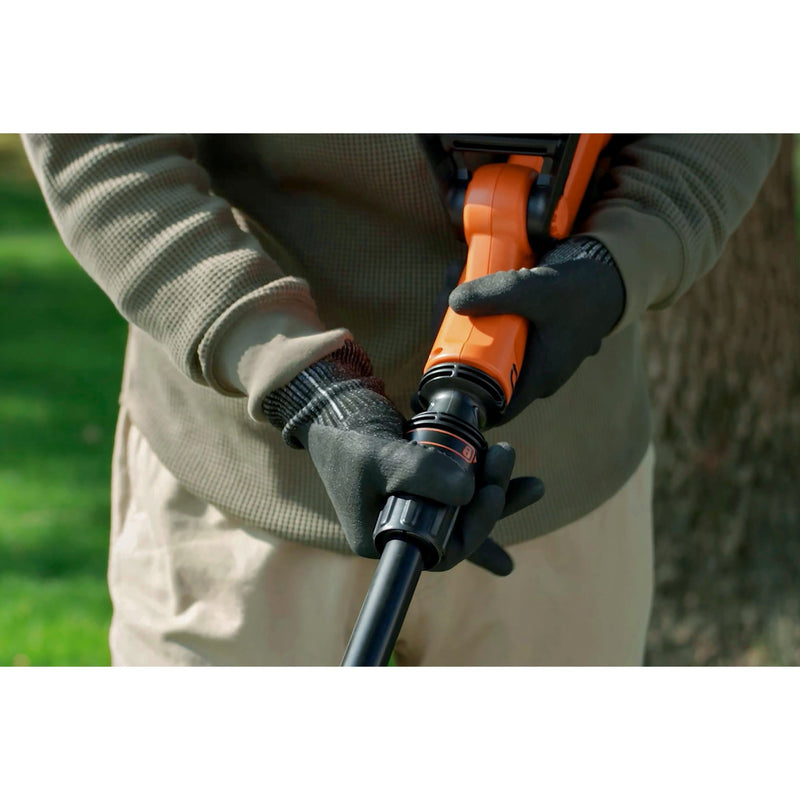 Load image into Gallery viewer, Black+decker 18v trimmer met 2 messen en accu grastrimmer (zwart oranje, 25 cm, accu inbegrepen)
